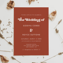 Boda retro de terracota elegante