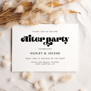 Invitación Boda retro de vintage tras fiesta