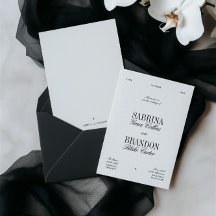 Boda Retro Elegante en Blanco y Negro
