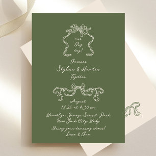 Invitación Boda retro manuscrito de Sage & Cream Boho Doodle