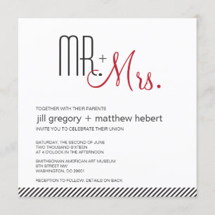 Invitación Boda retro moderno