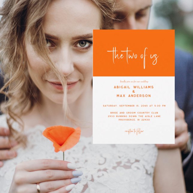 Invitación Boda Retro Naranja Los Dos (Subido por el creador)
