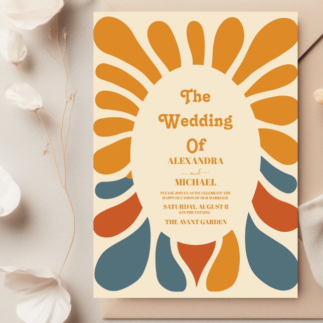 Invitación Boda Retro Pastel 1970 (Subido por el creador)