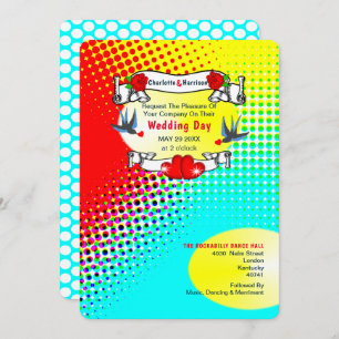 Invitación Boda Retro Rockabilly