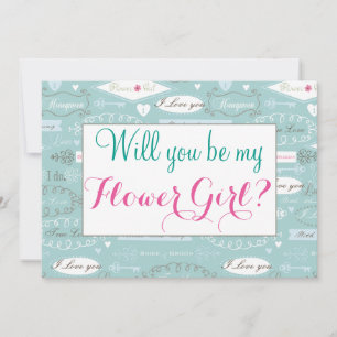 Invitación Boda Retro ¿Serás Dama de Honor Infantil?