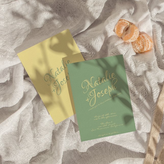 Invitación Boda Retro Whimsical De Color Escrito A Mano (Subido por el creador)