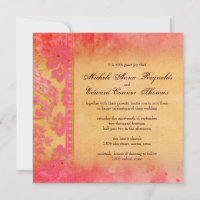 Boda Rockin Pink Grunge Damask Lace