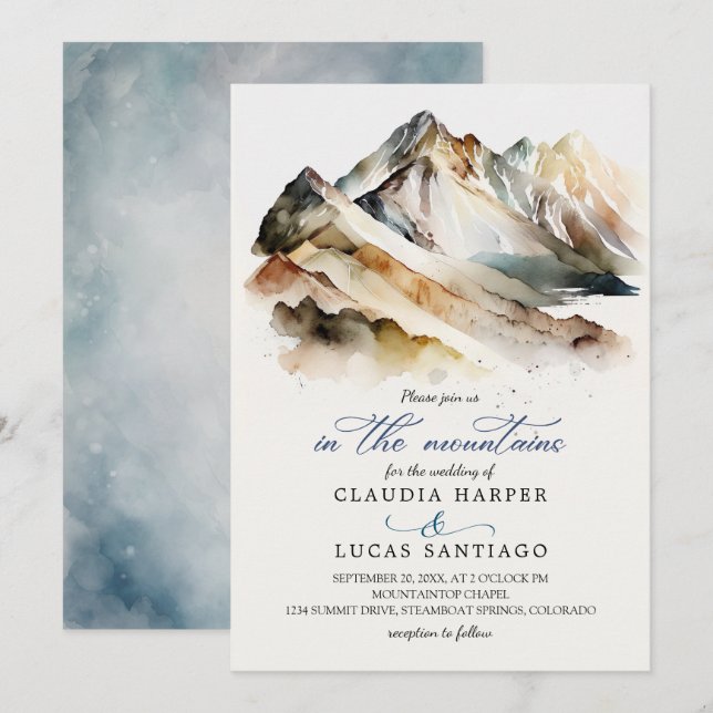 Invitación Boda Rocky Mountain (Anverso / Reverso)