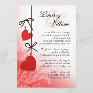 Invitación Boda rojo