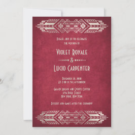 Invitación Boda rojo geek de videojuegos