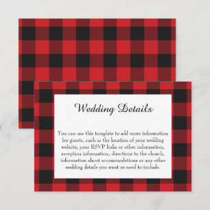 Invitación Boda rojo negro con escúfalo