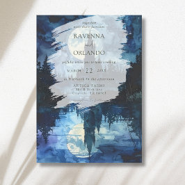 Invitación Boda Romance Castillo Lago de la Luna Bosque Espel