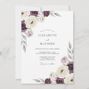 Invitación Boda Romance Flor de Ciruelo
