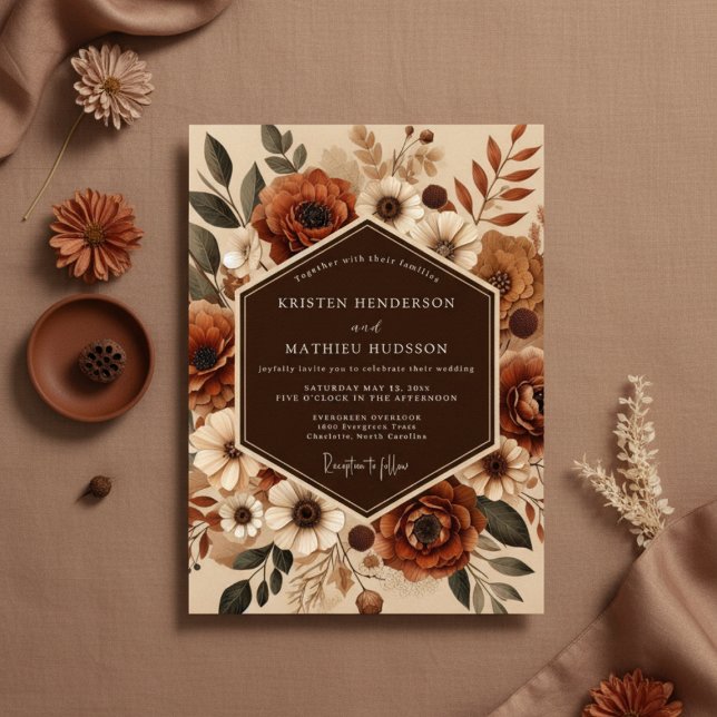 Invitación Boda Romance Floral Otoño Siena (Subido por el creador)