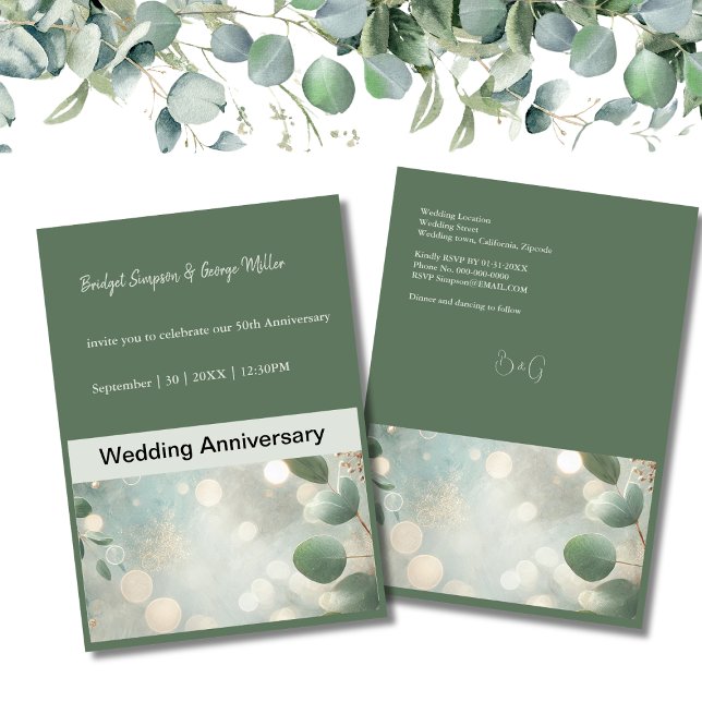 Invitación Boda Romantic Sage Green Eucalyptus (Subido por el creador)
