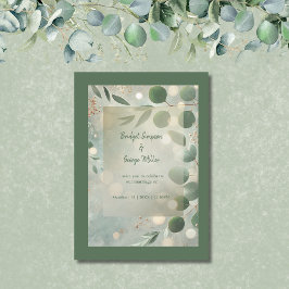 Invitación Boda Romantic Sage Green Eucalyptus