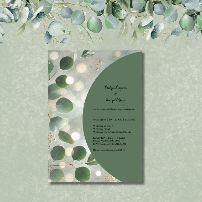 Invitación Boda Romantic Sage Green Eucalyptus (Subido por el creador)