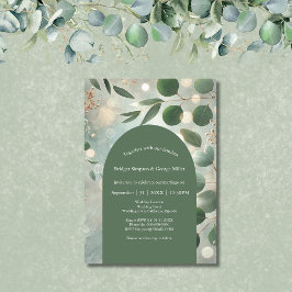 Invitación Boda Romantic Sage Green Eucalyptus