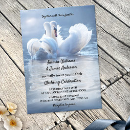 Invitación Boda Romantic Swan Lake