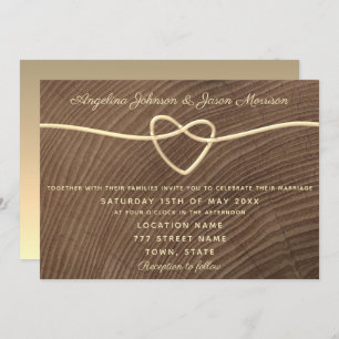 Invitación Boda Romantic Wood