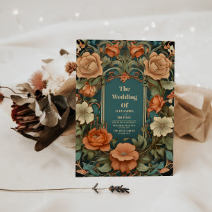 Invitación Boda Romántica Art Nouveau
