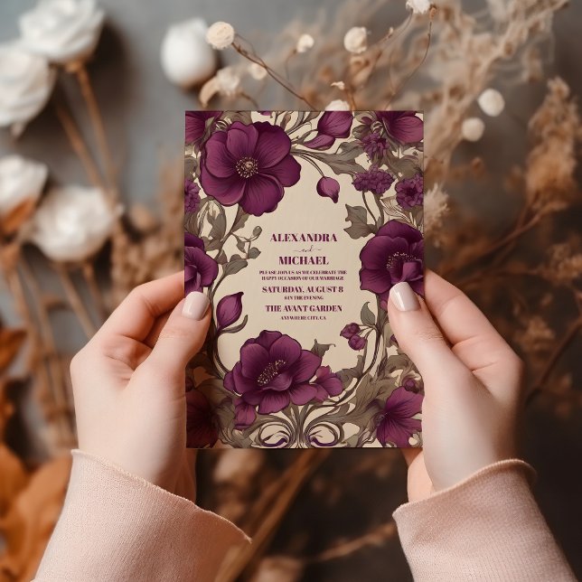 Invitación Boda romántica Art Nouveau (Subido por el creador)