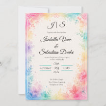 Boda Romántica con Acuarela Pastel Caprichosa