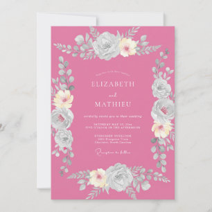 Invitación Boda Romántica con Magenta Pulido
