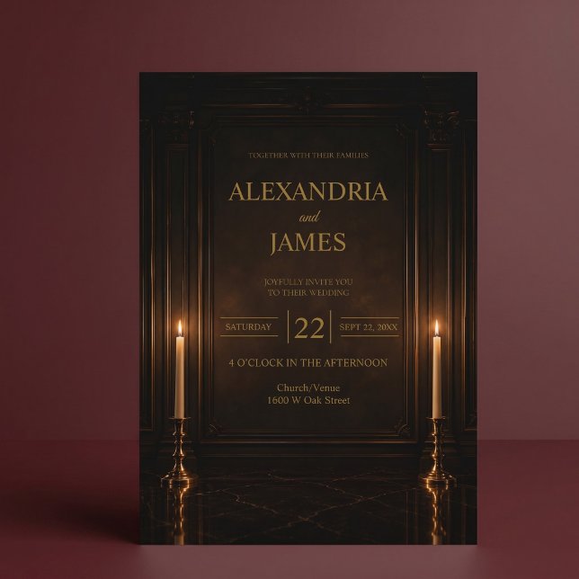 Invitación Boda Romántica con Velas de Lujo (Subido por el creador)