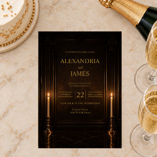 Invitación Boda Romántica con Velas de Lujo