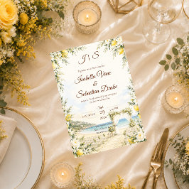 Invitación Boda Romántica Costera