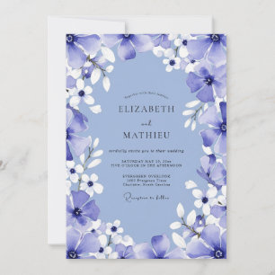 Invitación Boda Romántica de Flor de Vinca