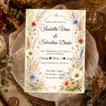 Boda Romántica de Flor Silvestre Pastel Etéreo