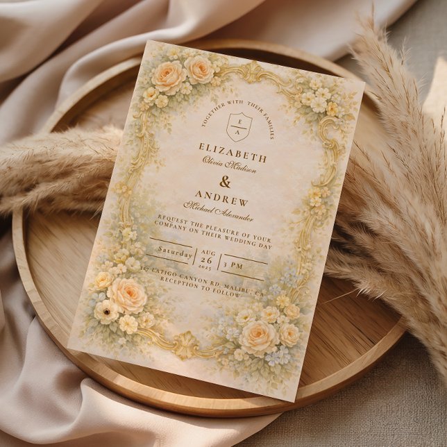 Invitación Boda Romántica de Jardín Barroco (Subido por el creador)
