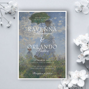 Invitación Boda Romántica de la Finca de Arte de Monet
