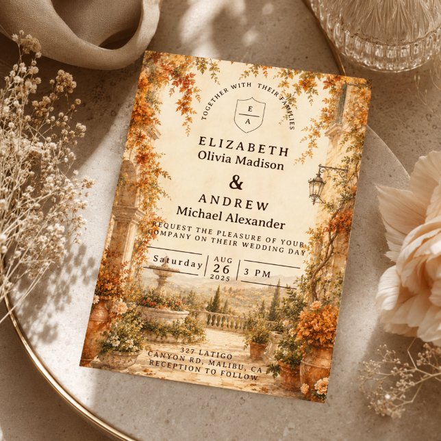 Invitación Boda romántica de otoño al aire libre (Subido por el creador)