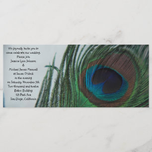 Invitación Boda romántica del pavo real