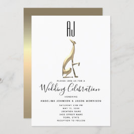 Invitación Boda Romántica Elegante