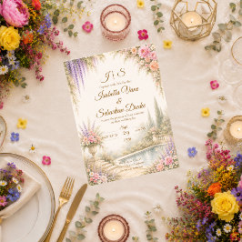 Invitación Boda Romántica en el Jardín