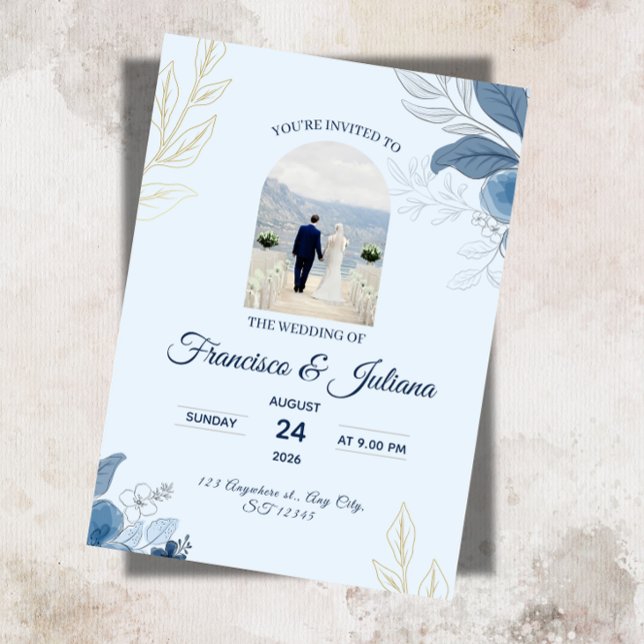 Invitación Boda Romántica en el Paseo Marítimo (Subido por el creador)
