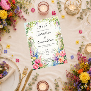 Invitación Boda Romántica en la Finca del Jardín Caprichoso