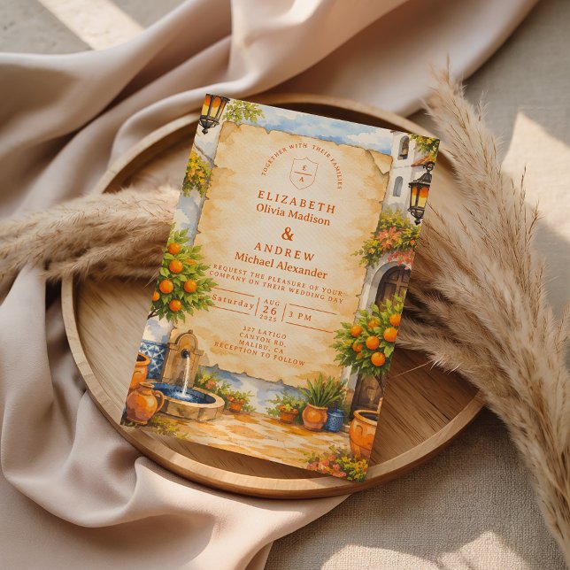 Invitación Boda Romántica en Patio Español (Subido por el creador)