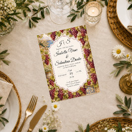 Invitación Boda Romántica en Viñedo