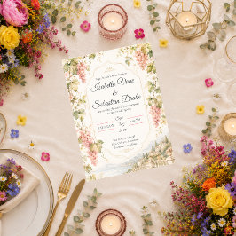 Invitación Boda Romántica en Viñedo