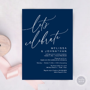 Invitación Boda Romántica Fiesta de Elopamiento 'Celebremos'
