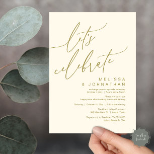 Invitación Boda Romántica Fiesta de Elopamiento 'Celebremos'