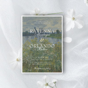 Invitación Boda Romántica Finca de Arte Fino Monet
