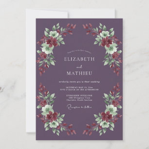 Invitación Boda Romántica Flor de Ciruelo