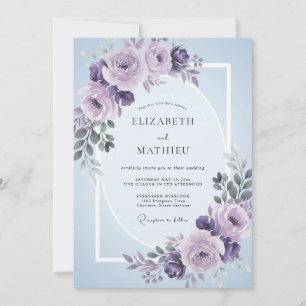 Invitación Boda Romántica Flor de Vinca