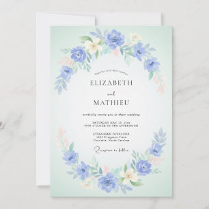 Invitación Boda Romántica Flor de Vinca